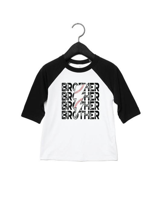 Baseball Bolt Sibling Raglan Tee