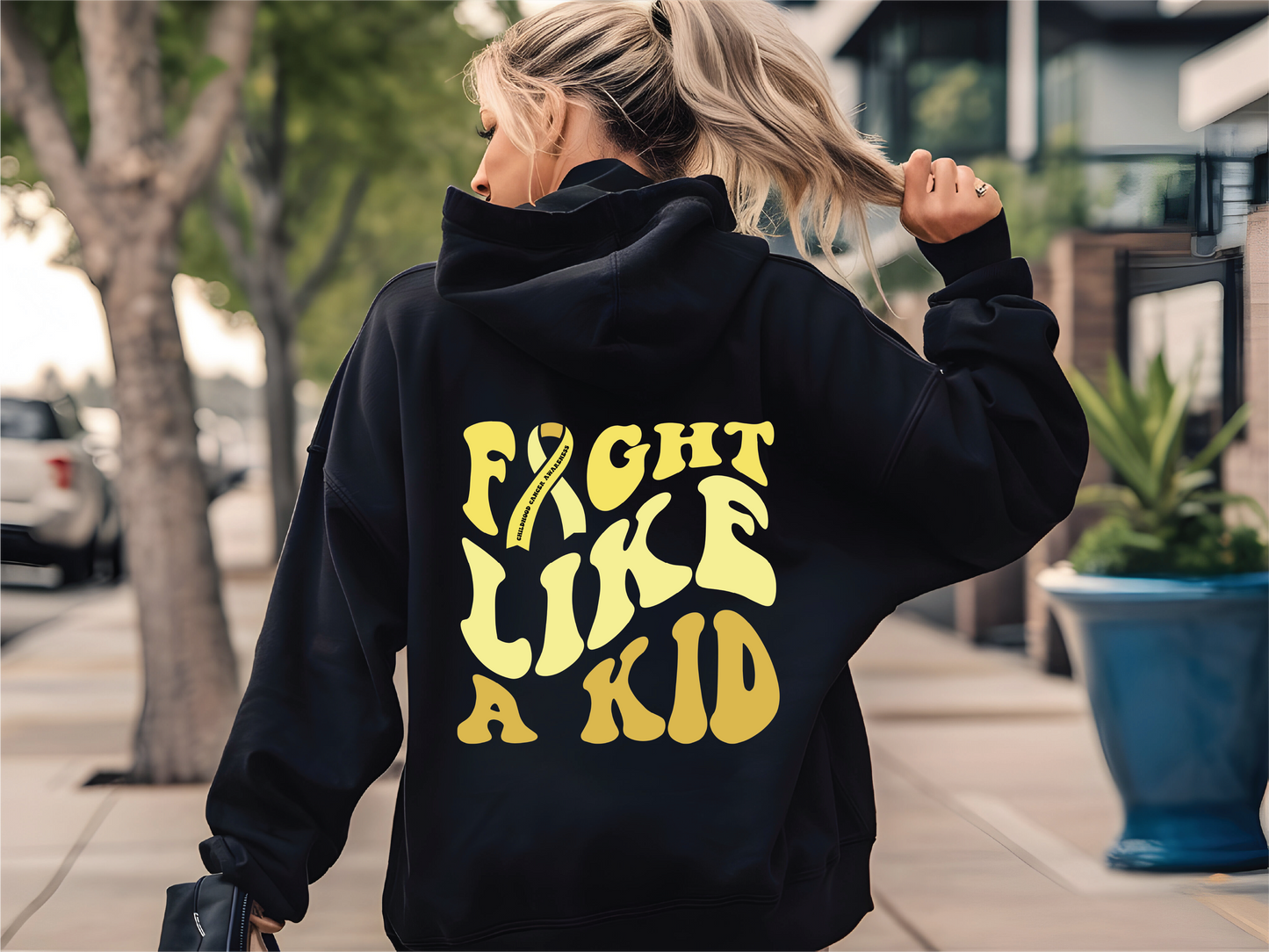 Fight Like A Kid Adult Sweatshirt