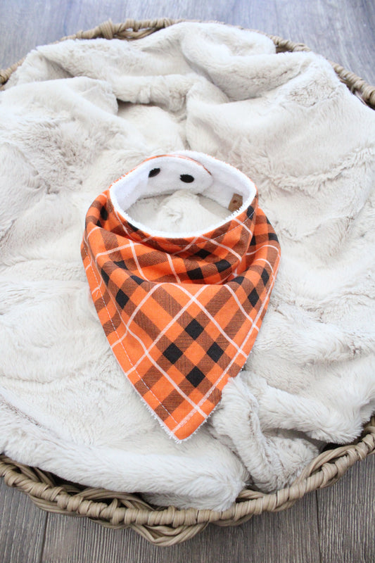 Orange Plaid Bibdana