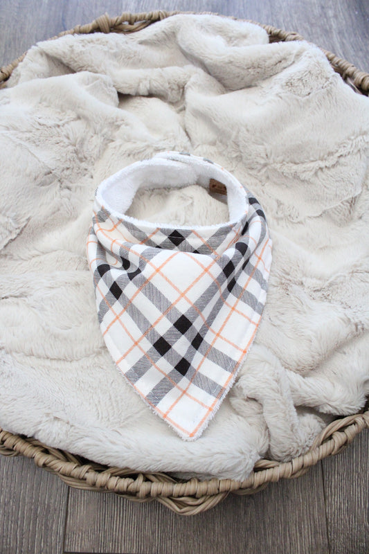Cream Plaid Bibdana