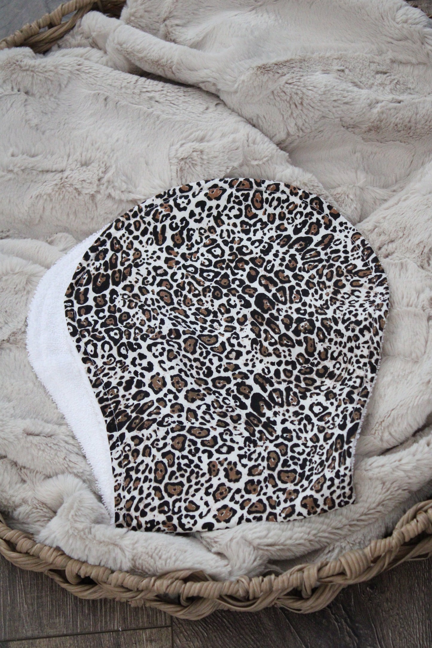 Leopard Bibdana and Burp Cloth