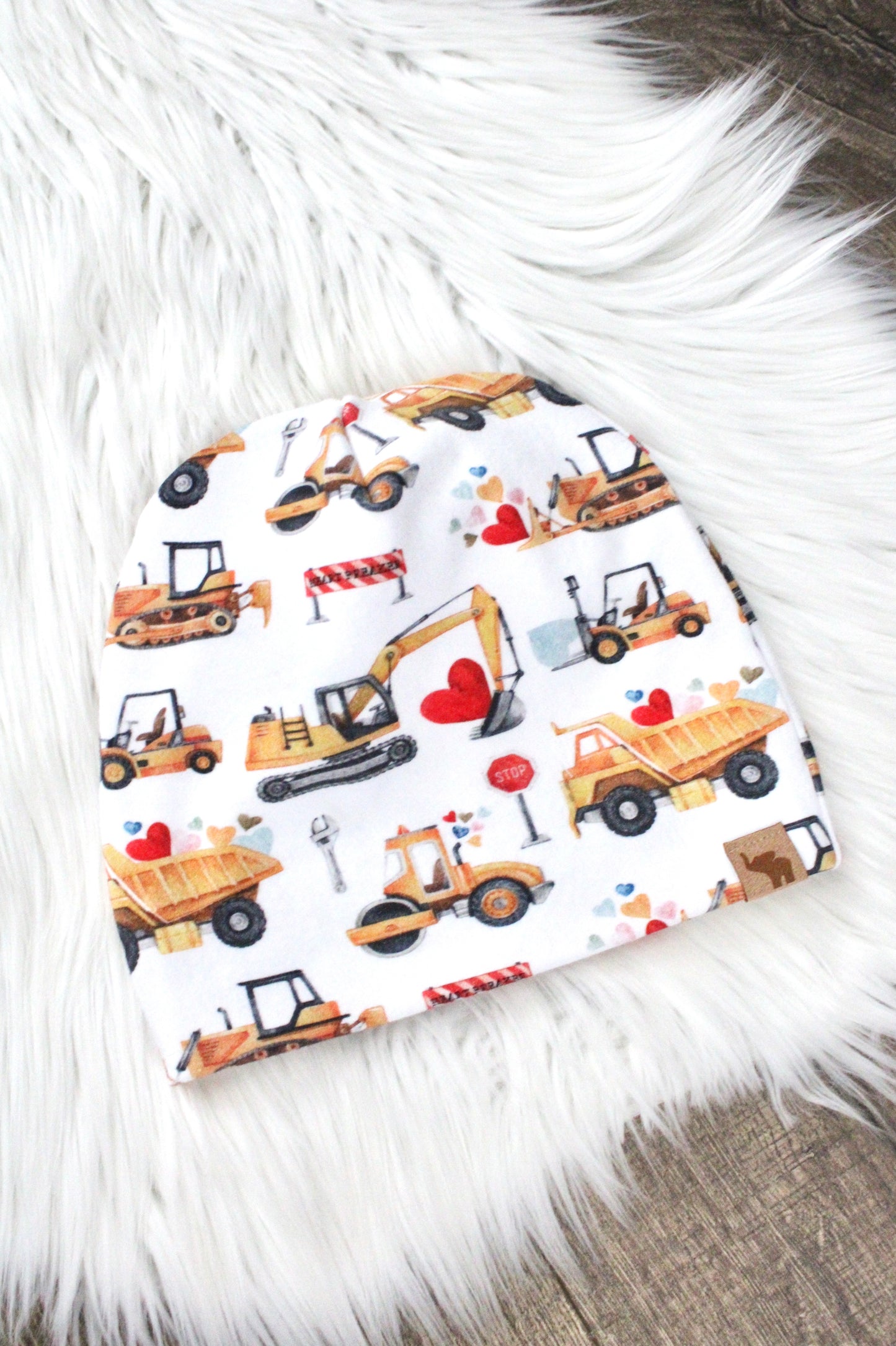 Valentine Dump Trucks Pom Beanie