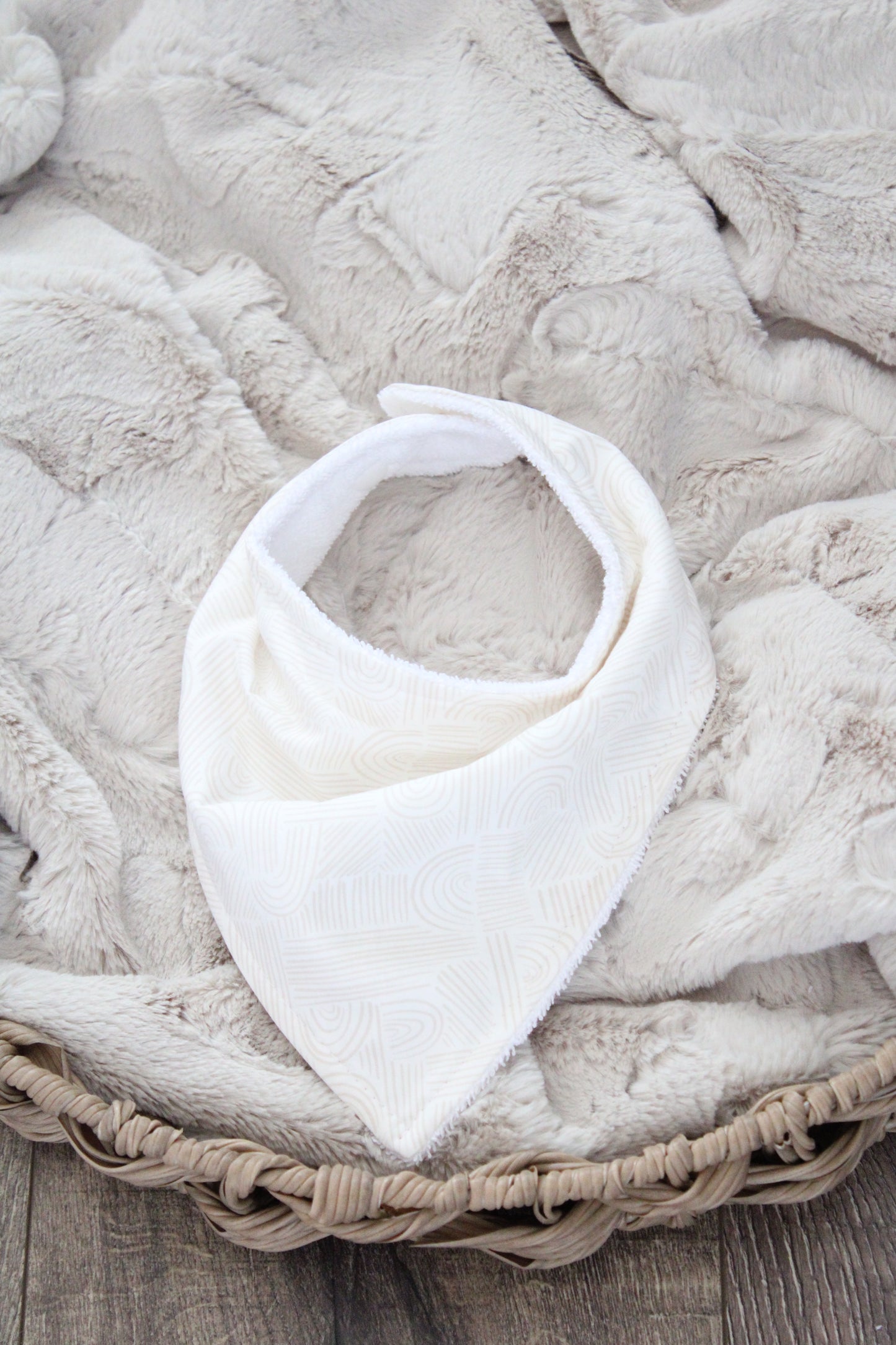 Neutral Rainbows Bibdana and Burp Cloth