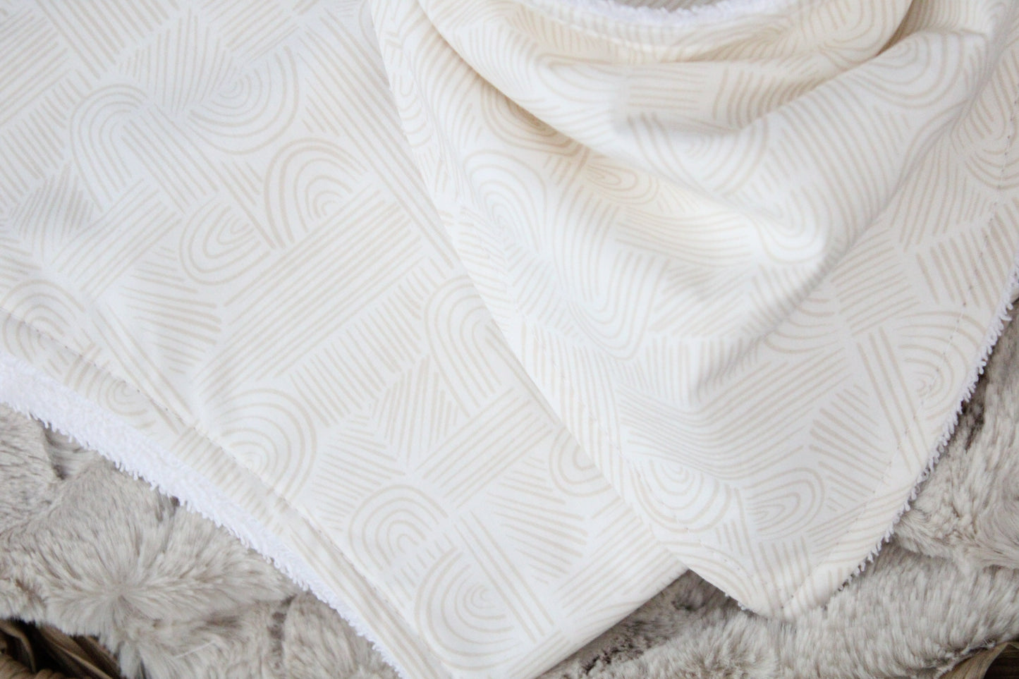 Neutral Rainbows Bibdana and Burp Cloth