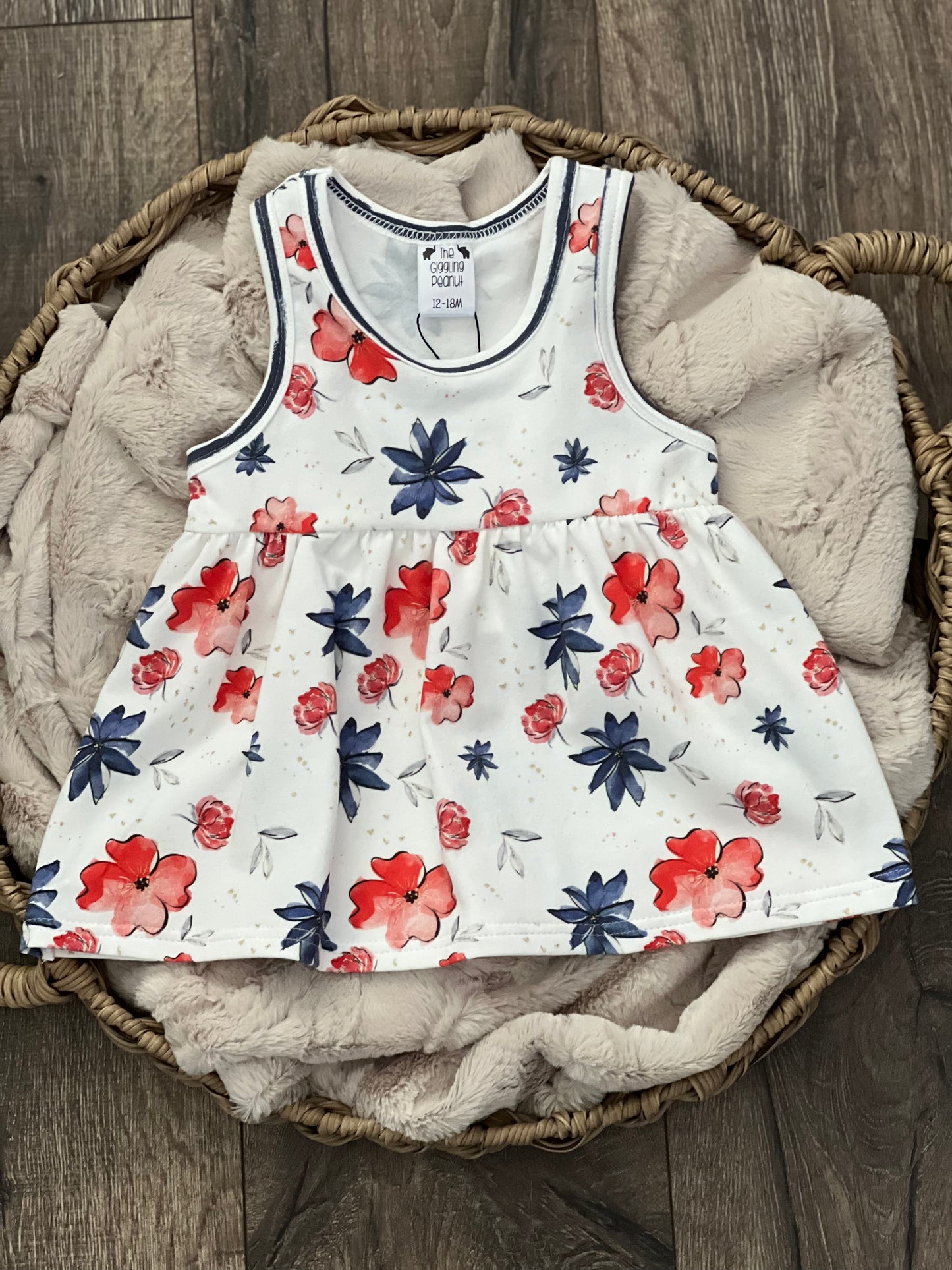 Patriotic Floral Peplum Set