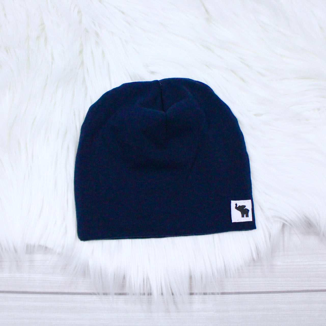 Navy Blue Pom Beanie