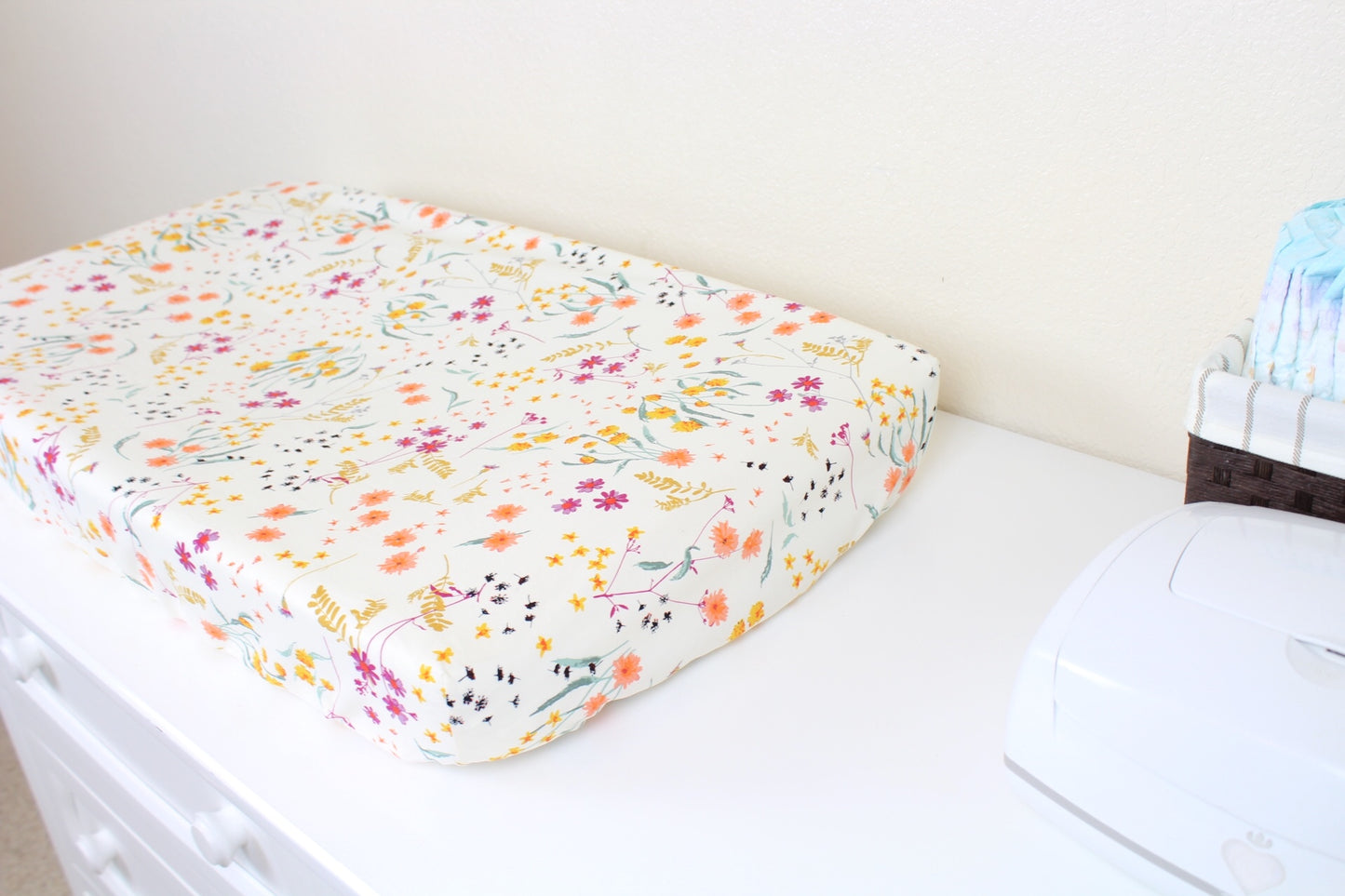 Wild Bloom Crib Sheet or Changing Pad Cover