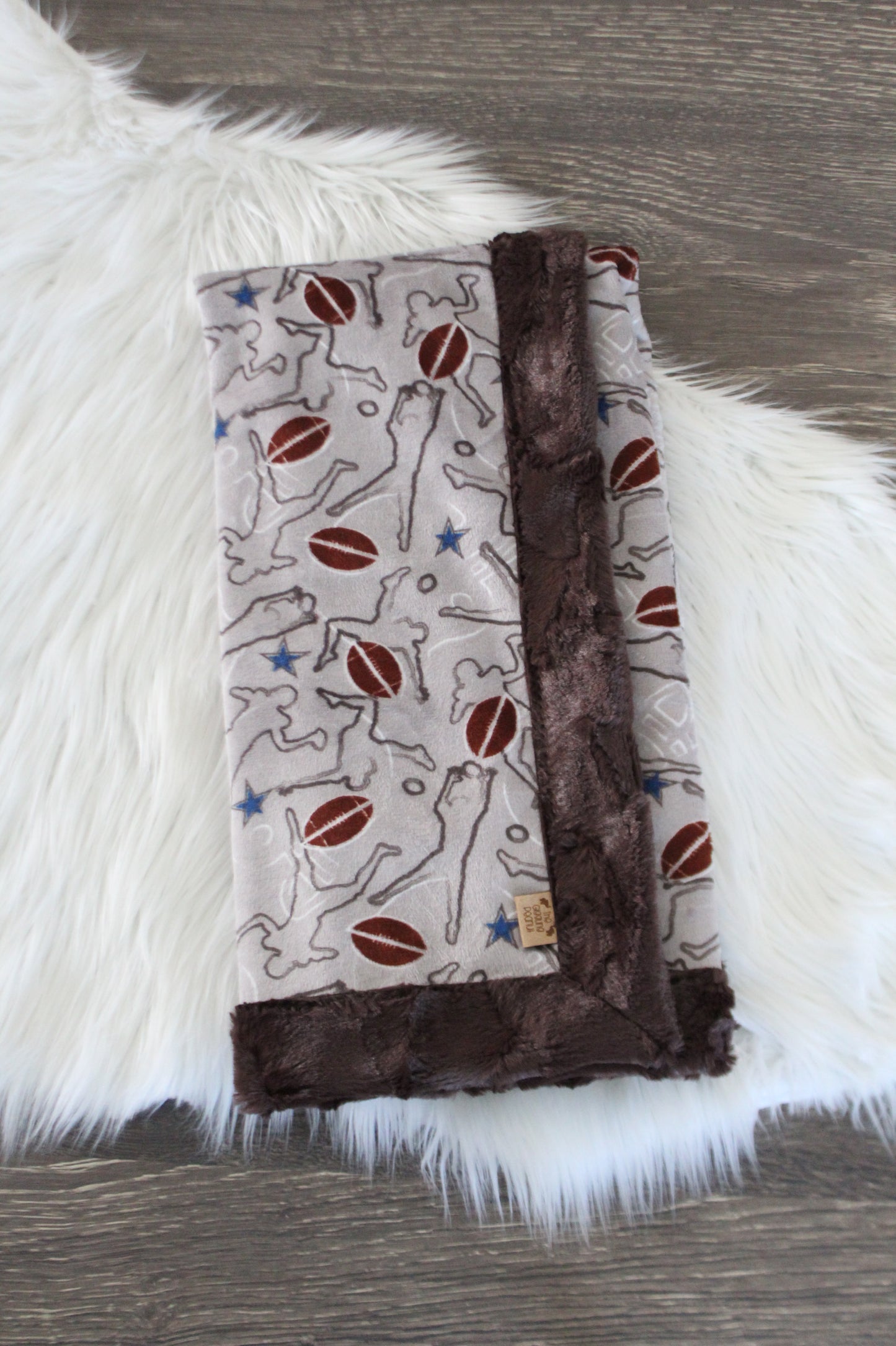 Football Infant Minky Blanket