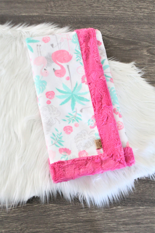 Flamingo Infant Minky Blanket