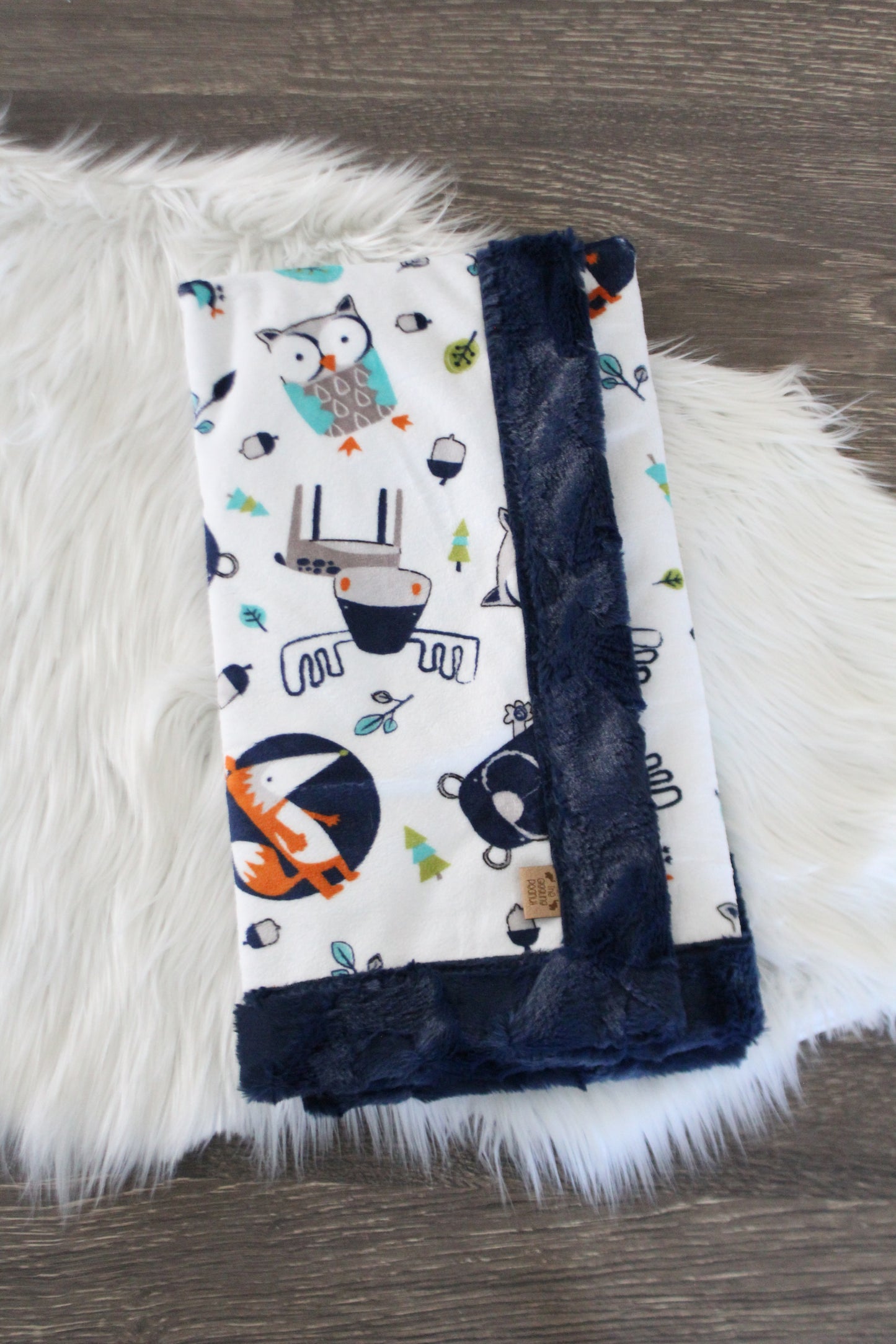Woodland Animals Minky Blanket