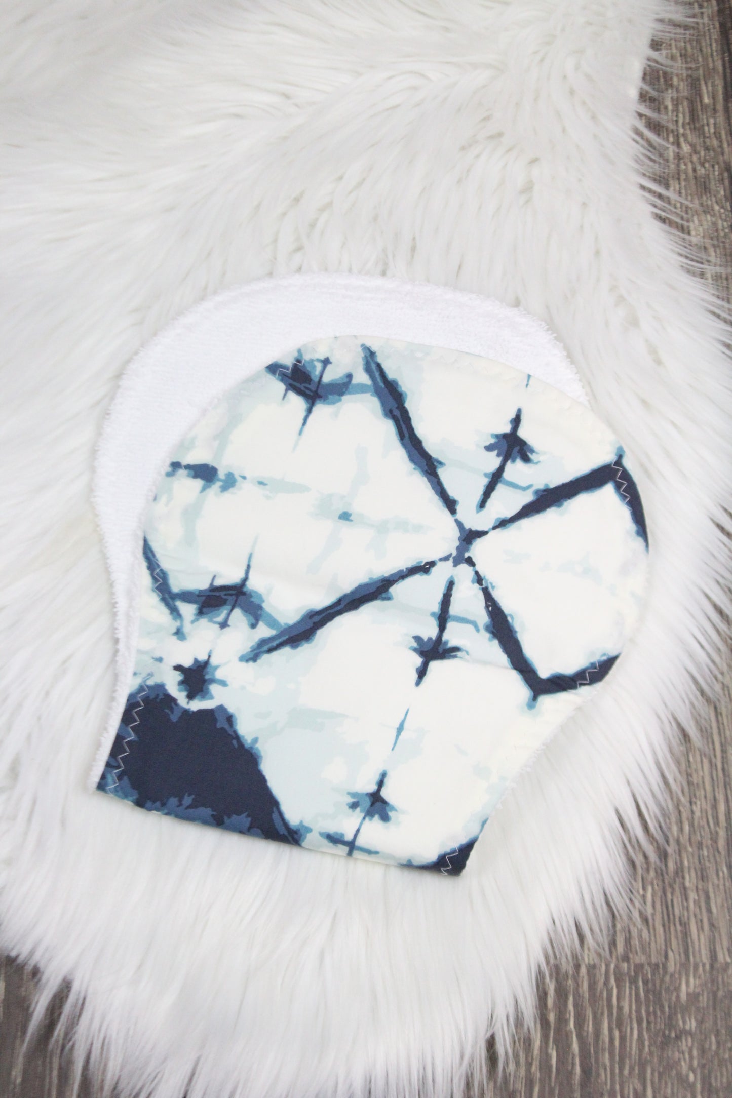 Indigo Tie Dye Bibdana and Burp Cloth