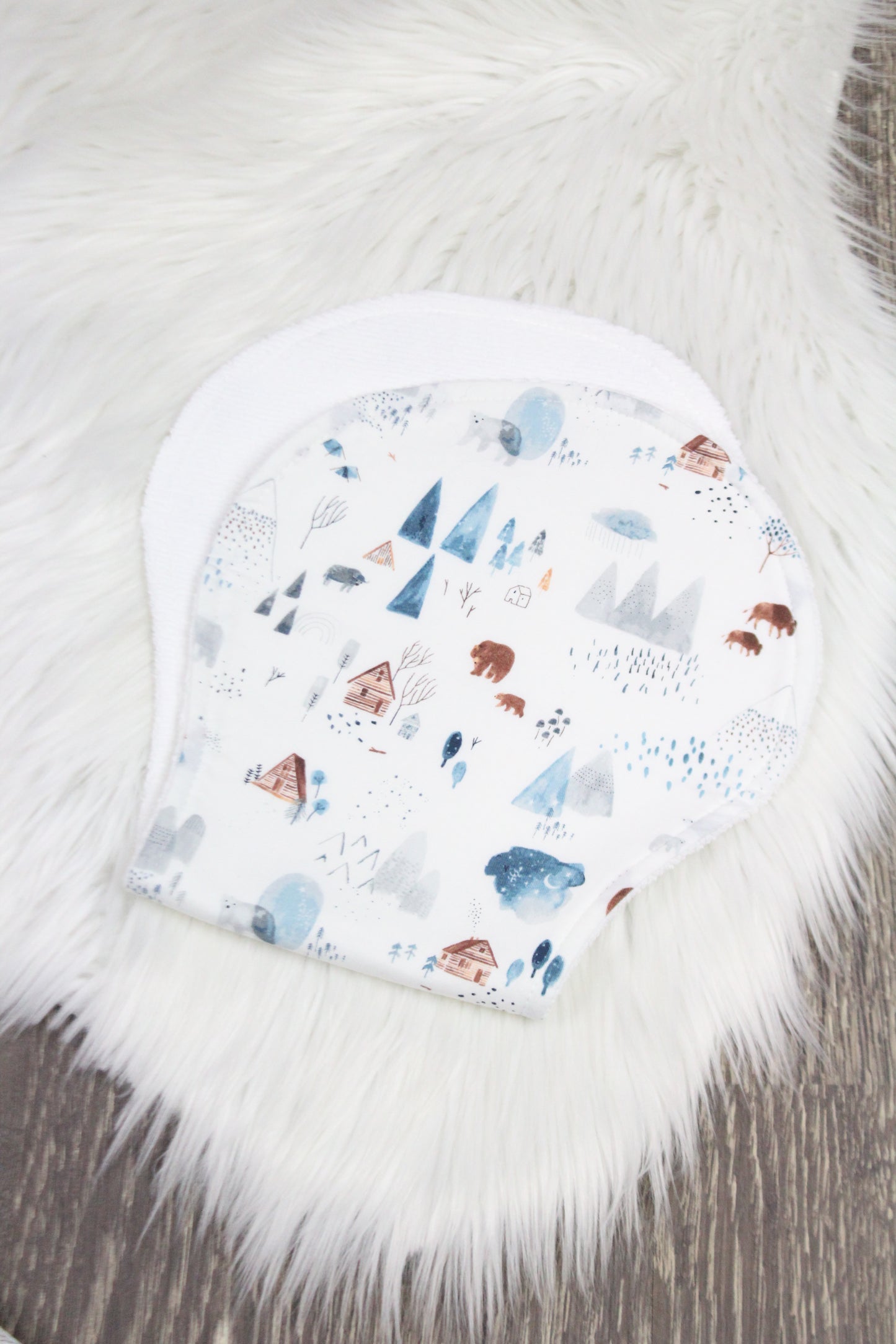 Watercolor Woodland Bibdana and Burp Cloth