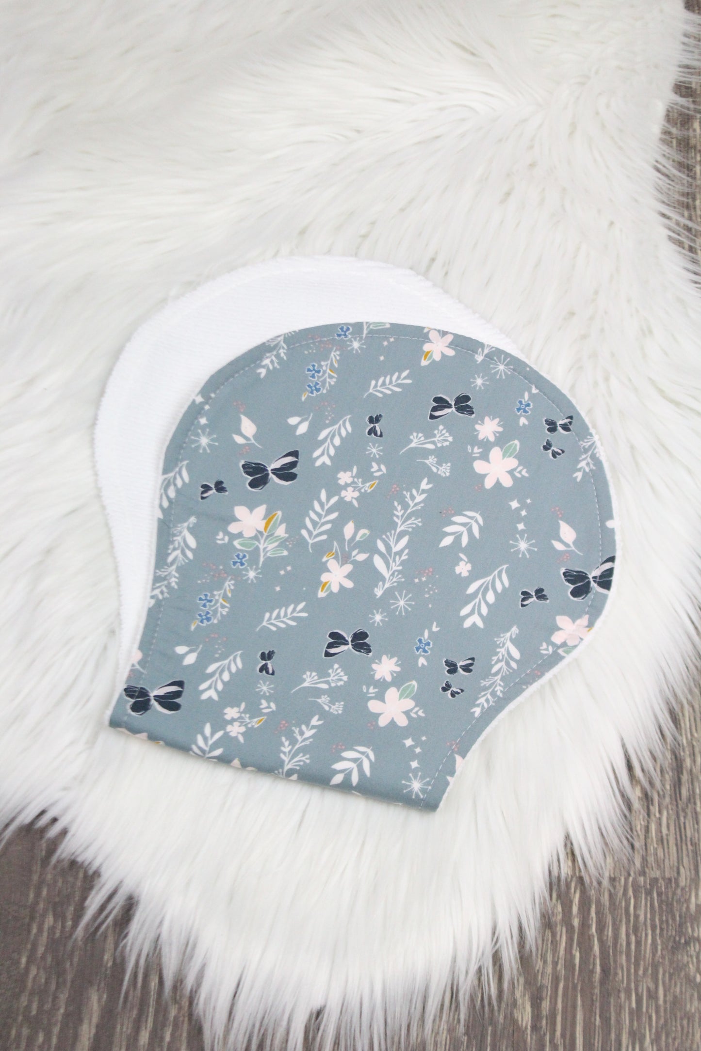 Floral Butterflies Bibdana and Burp Cloth