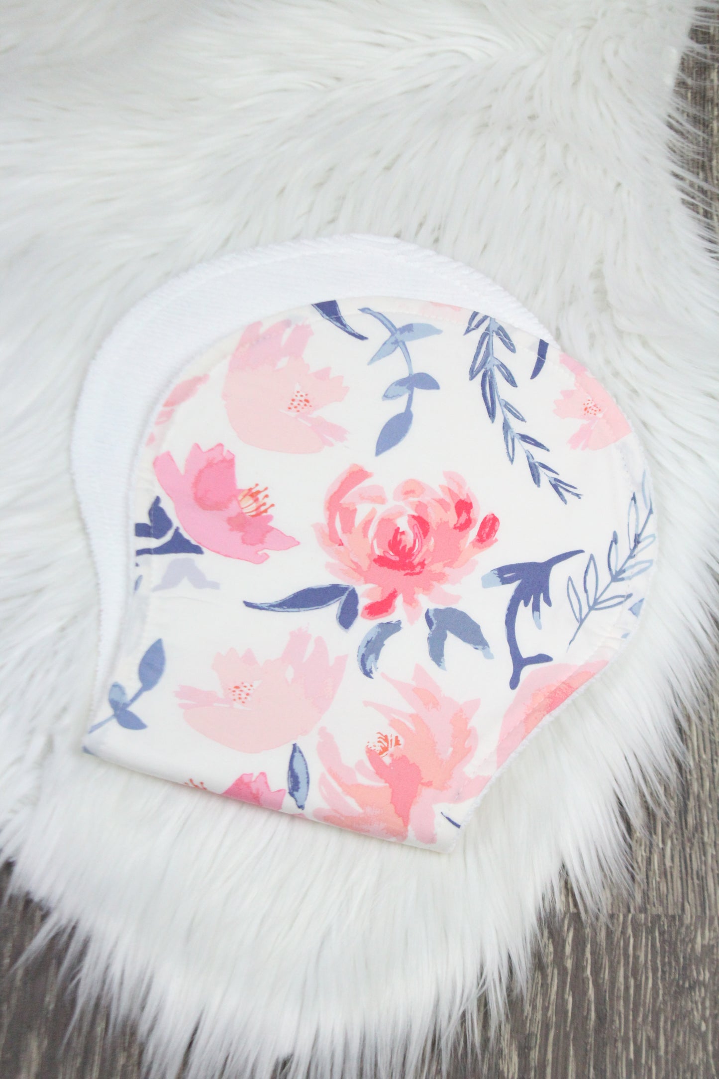 Watercolor Peonies Bibdana and Burp Cloth