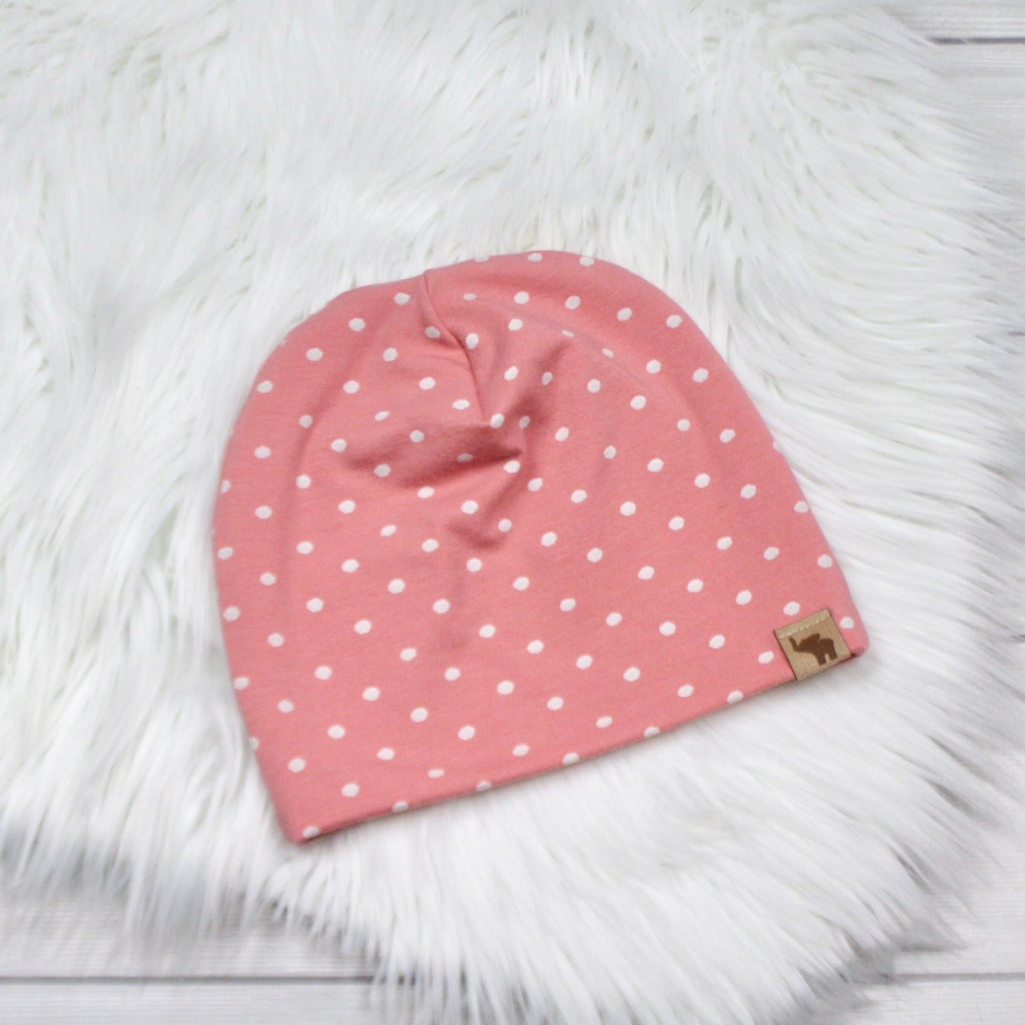Rose Polka Dot Beanie