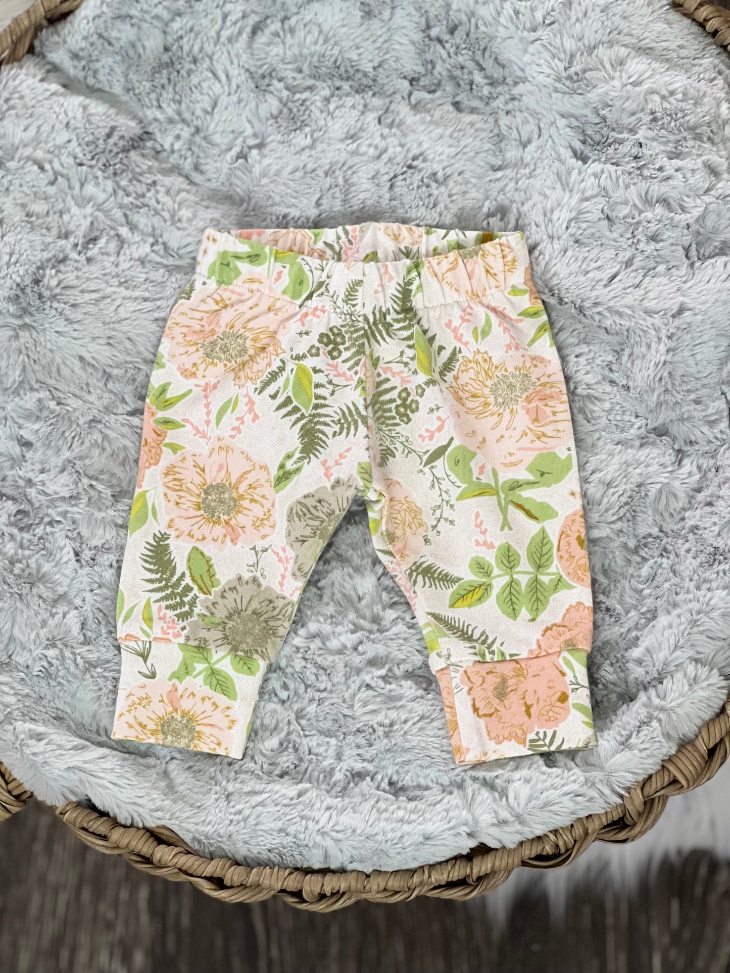 Sage and Peach Florals