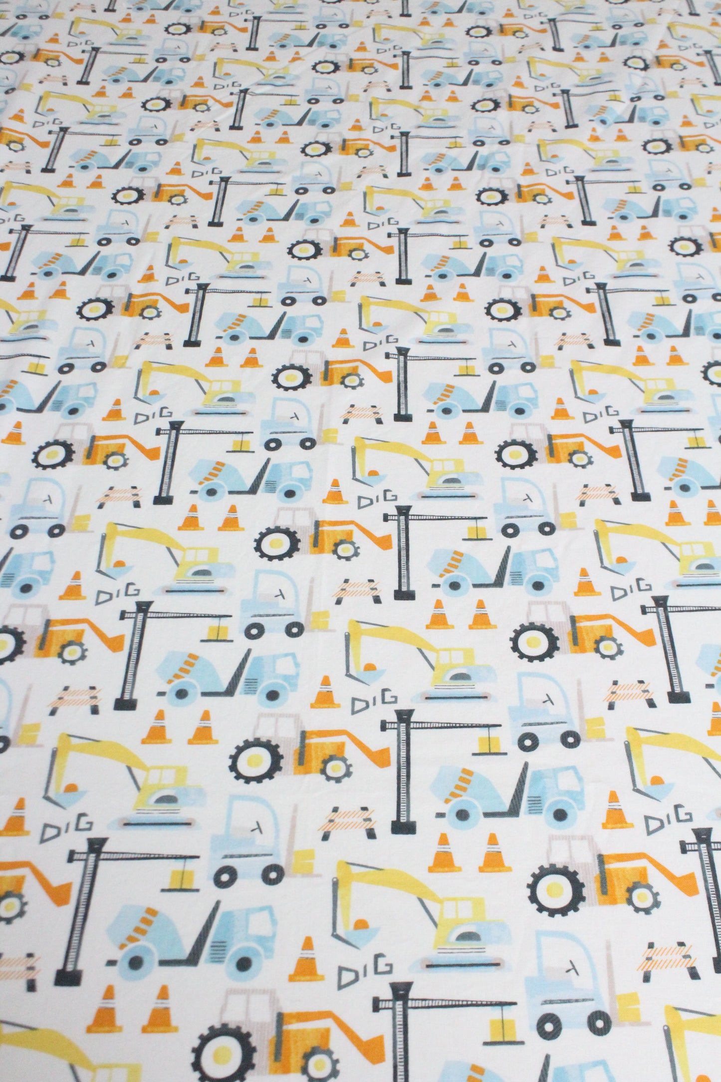 Construction Vehicles Crib Sheet or Changing Pad Cover