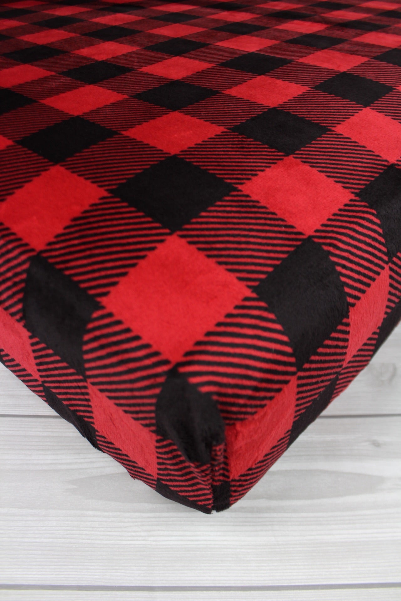 Buffalo Plaid Minky Crib Sheet or Changing Pad Cover – The