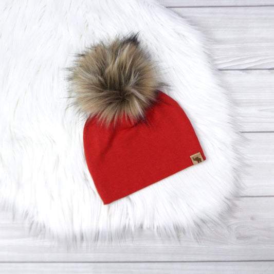 Pumpkin Spice Pom Beanie