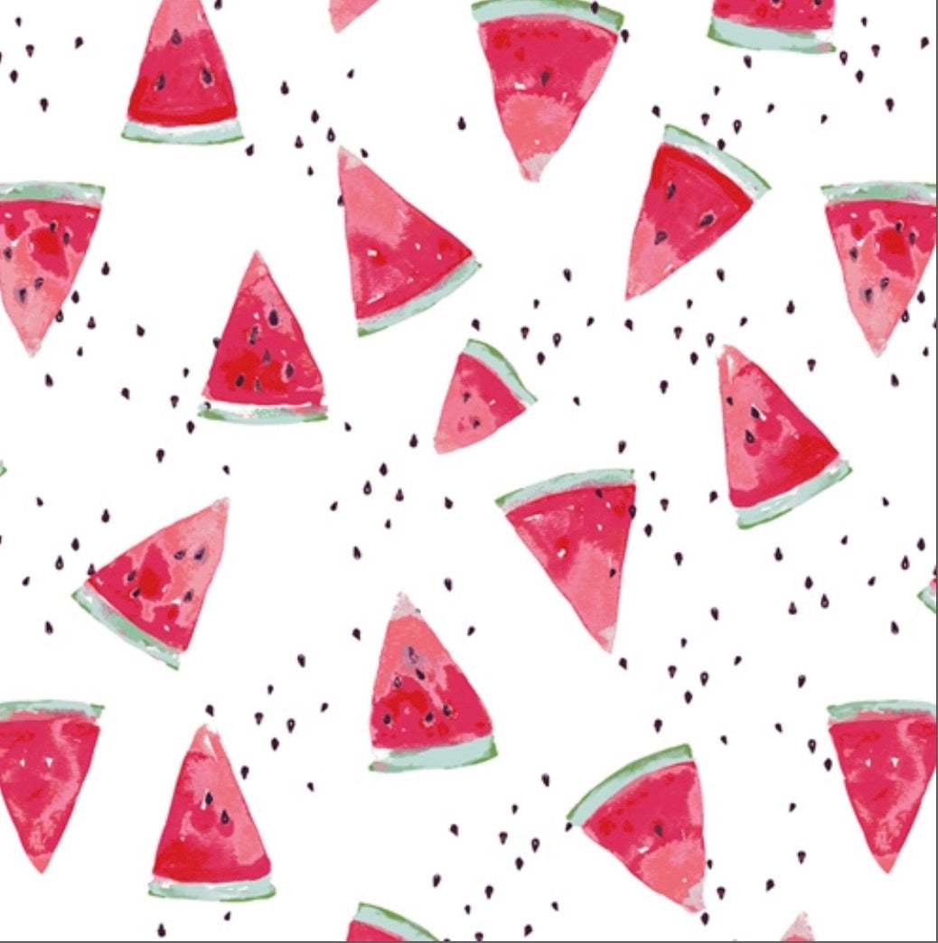 Watercolor Watermelons Crib Sheet or Changing Pad Cover