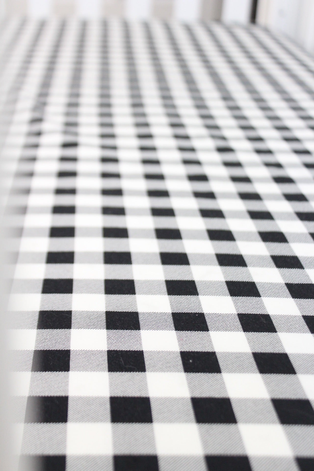 Monochrome Buffalo Plaid Crib Sheet or Changing Pad Cover