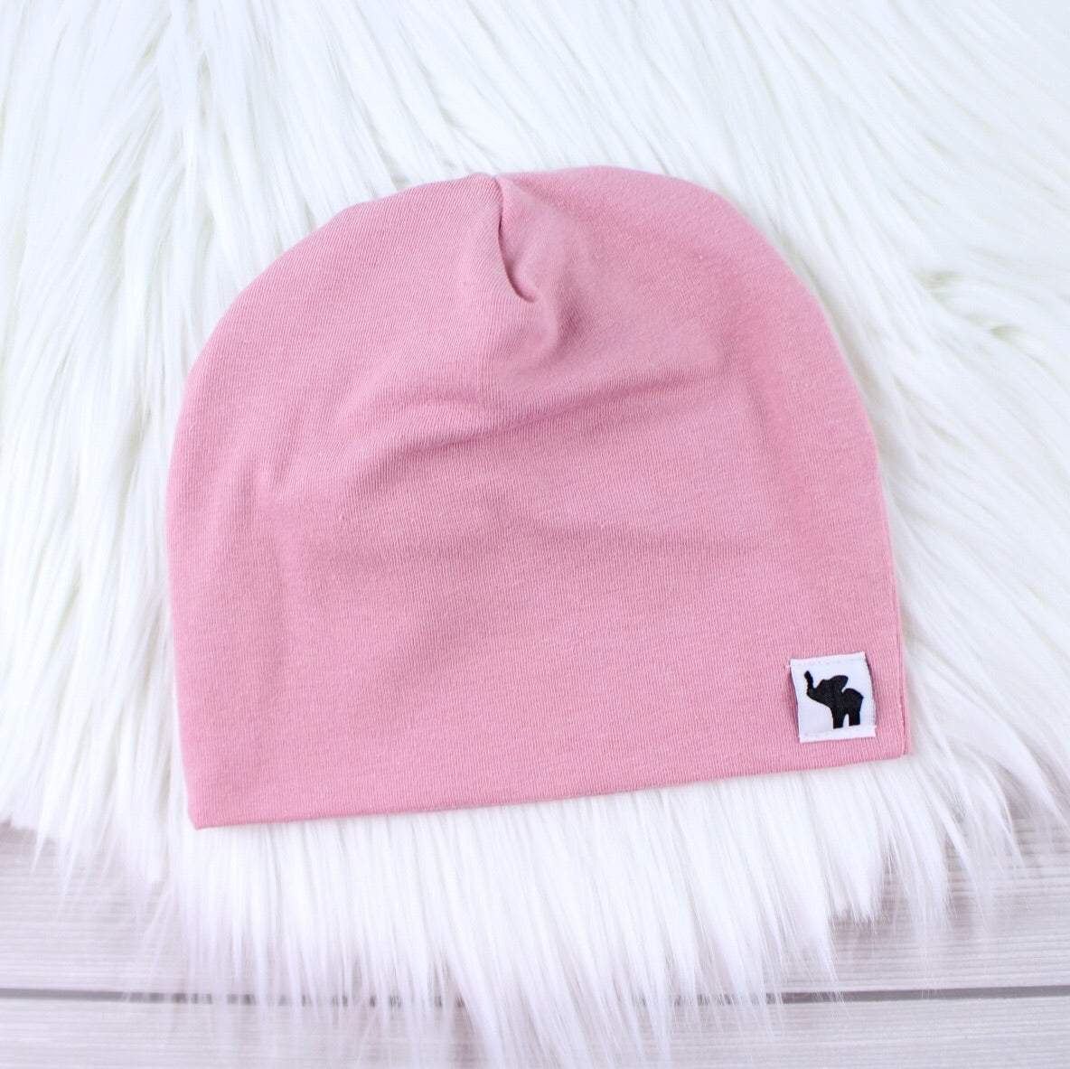 Dusty Rose Pom Beanie