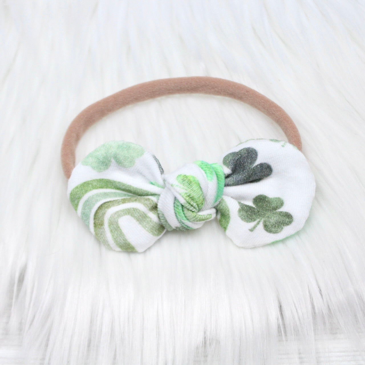 Rainbows and Shamrocks Mini Knot Headband