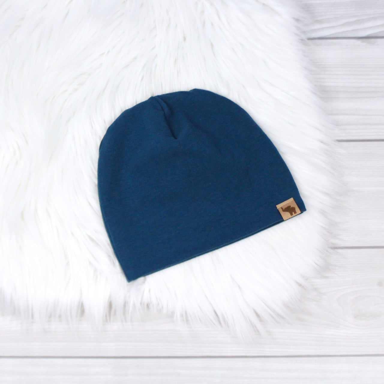 Peacock Blue Pom Beanie