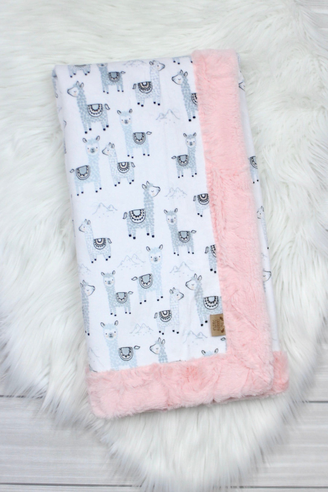 Alpaca Llama Minky Blanket