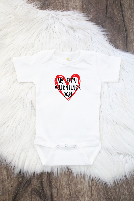 My 1st Valentine's Day  Bodysuit