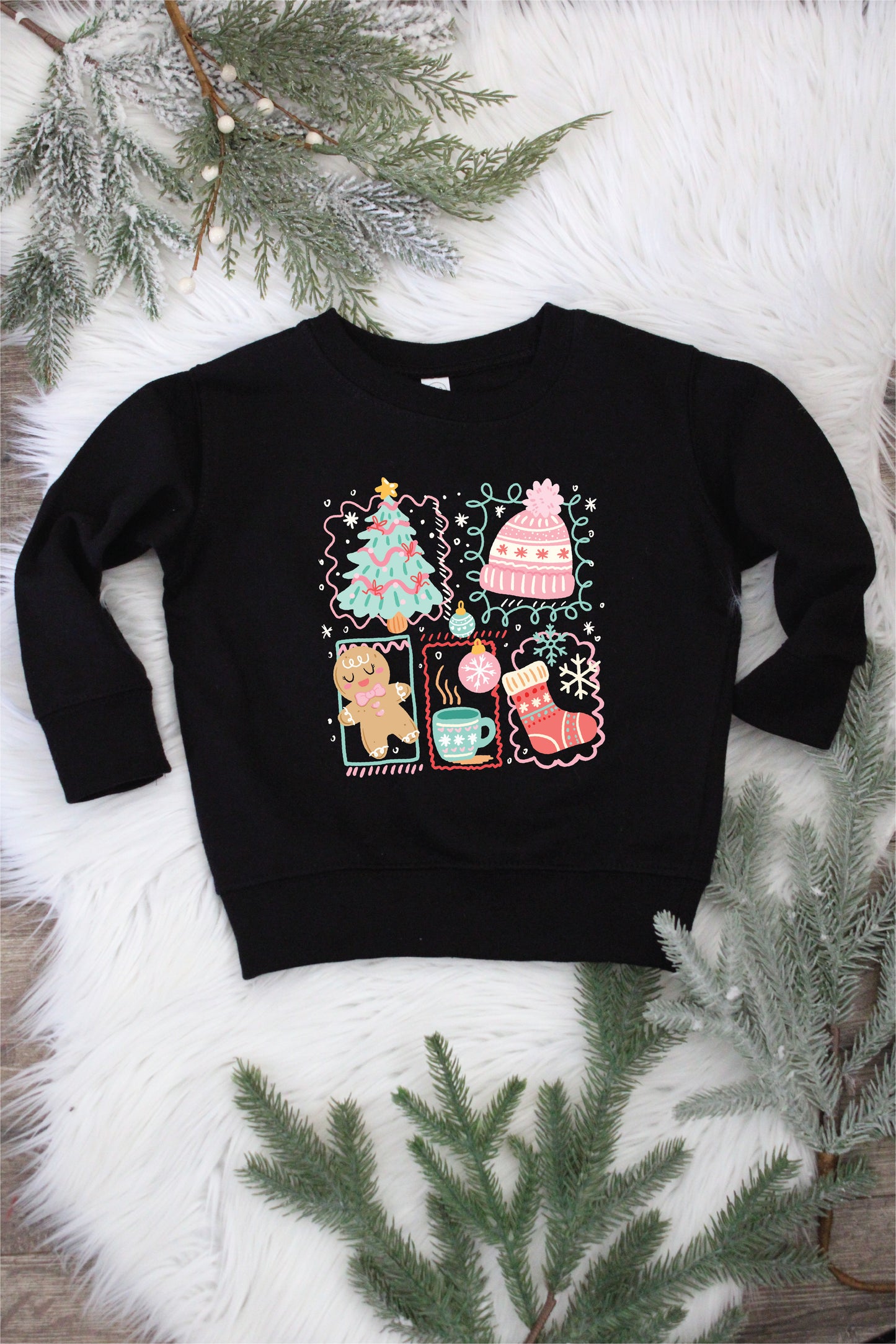Christmas Doodles Toddler Sweatshirt