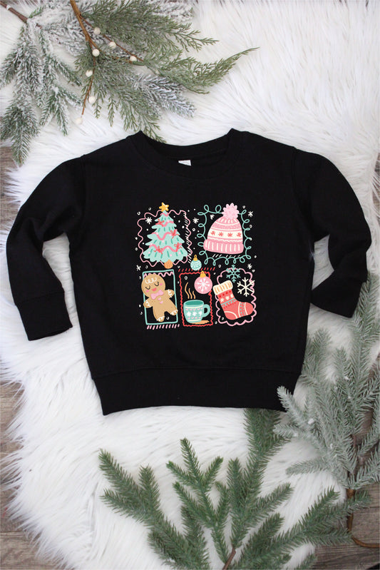 Christmas Doodles Toddler Sweatshirt