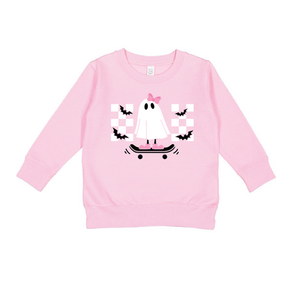 Skater Girl Ghost Toddler Sweatshirt