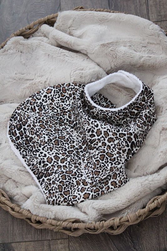Leopard Bibdana and Burp Cloth