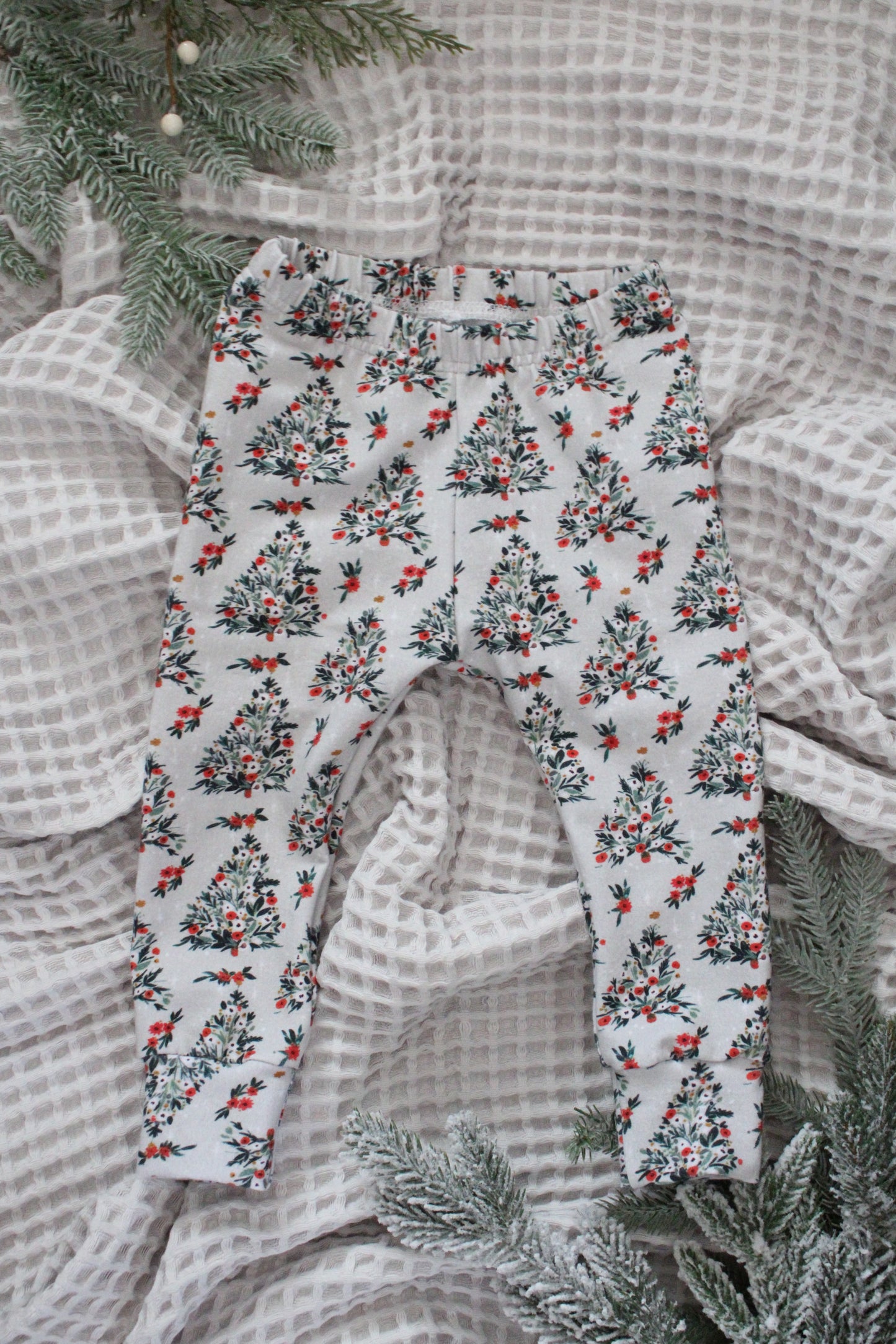 Floral Christmas Tree Leggings