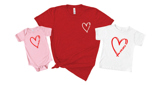 Mama and Mini Heart Shirts