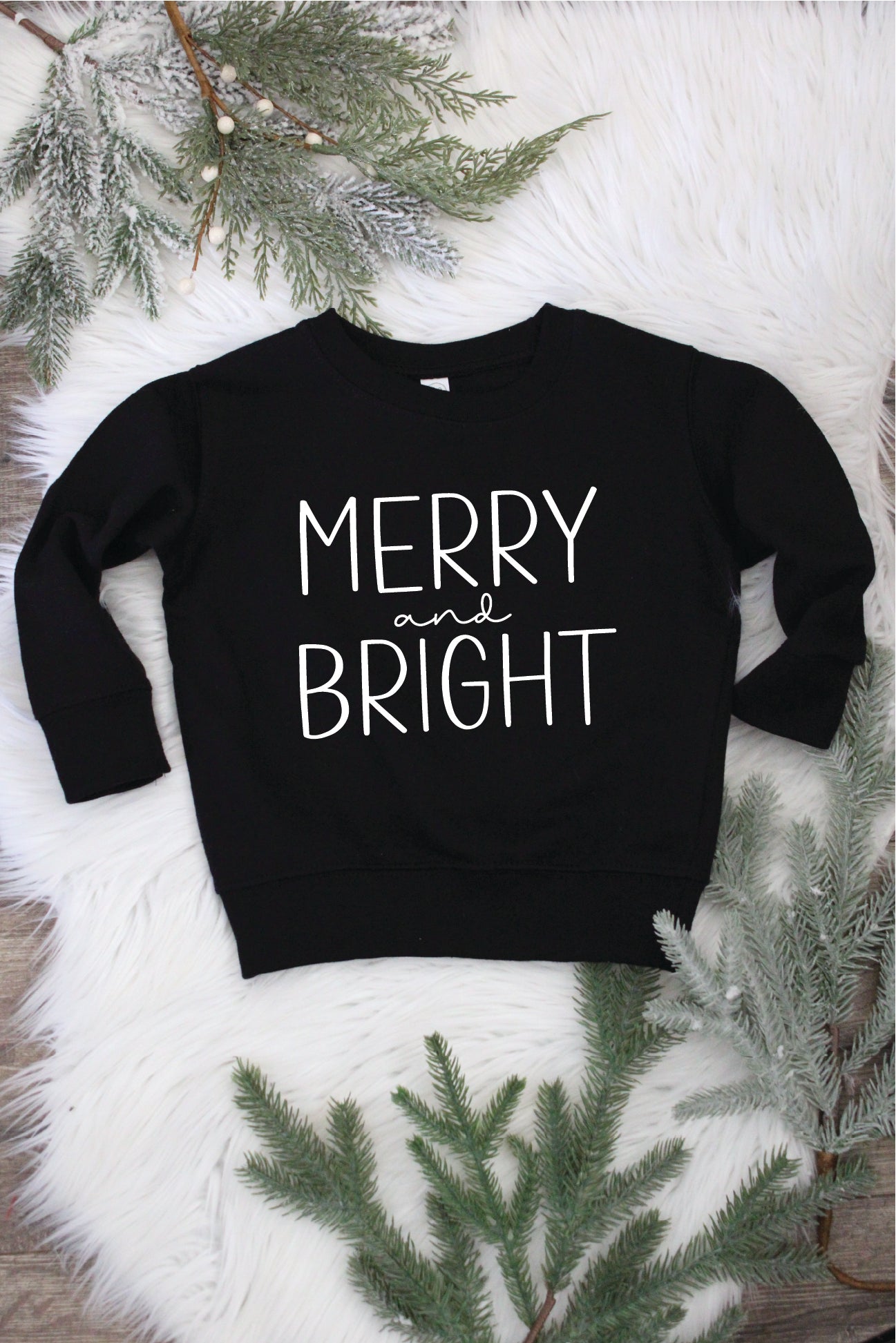Merry & Bright (Toddler Sweatshirt Left)