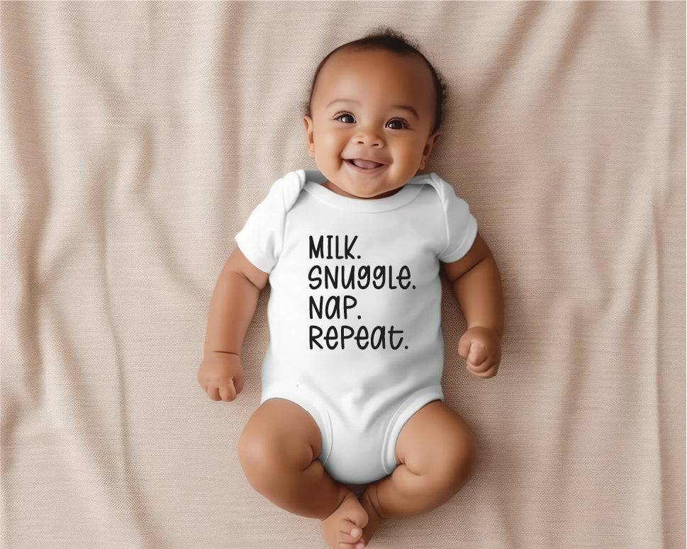 Milk. Snuggle. Nap. Repeat. Bodysuit