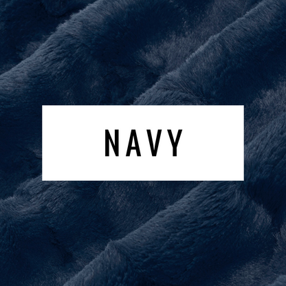 Coral and Navy Flower Burst Minky Blanket