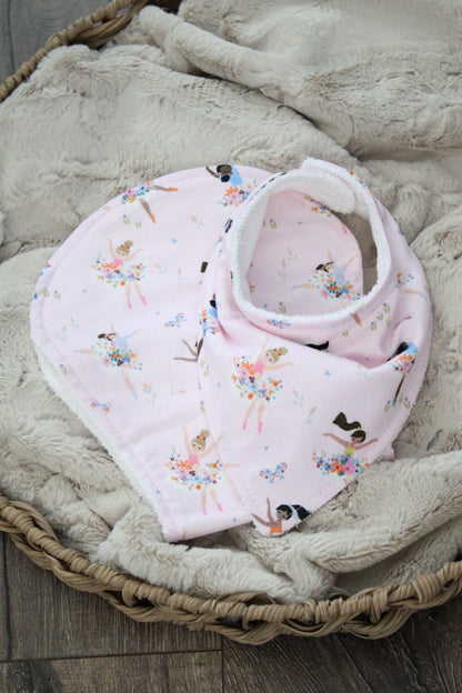 Tiny Dancers Bibdana and Burp Cloth