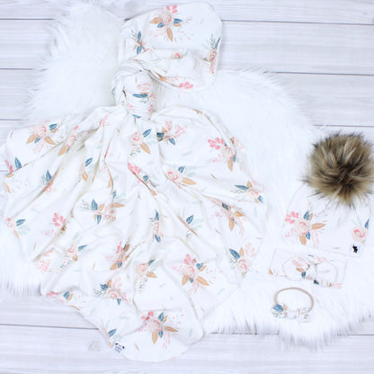 Floral Blossoms Swaddle Blanket