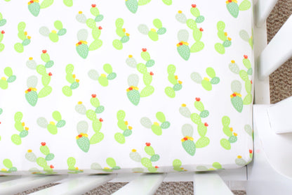 Prickly Cactus Crib Sheet or Changing Pad Cover