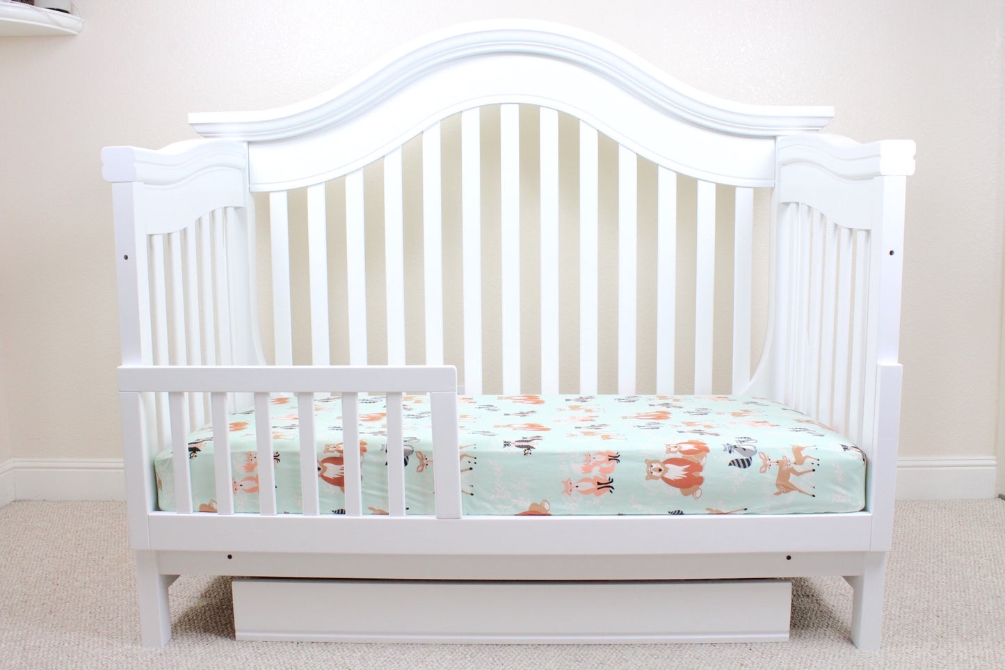 Mint Hello Bear Crib Sheet or Changing Pad Cover