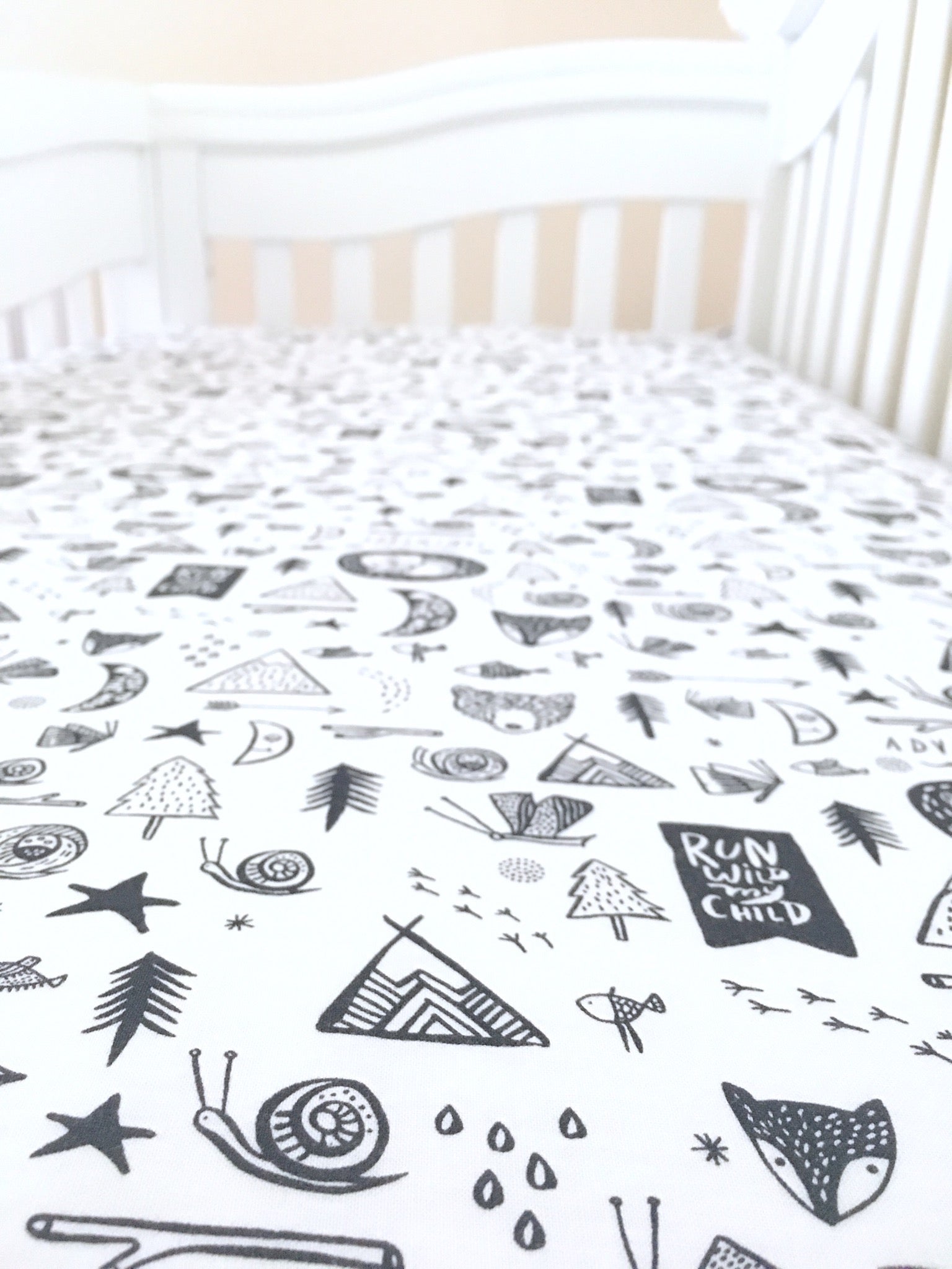 Adventure crib sheets sales