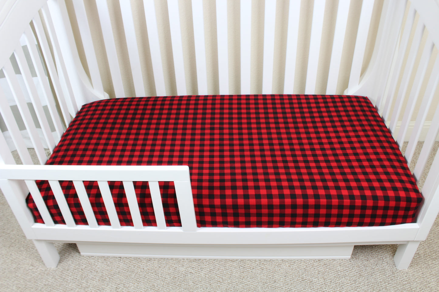 Buffalo Plaid Crib Sheet or Changing Pad Cover