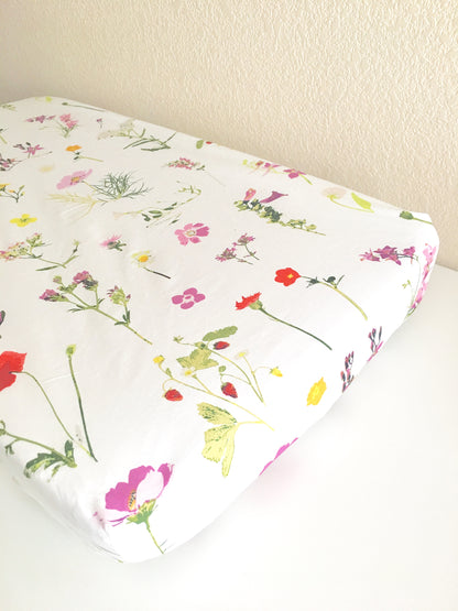 Wildflower Crib Sheet or Changing Pad Cover