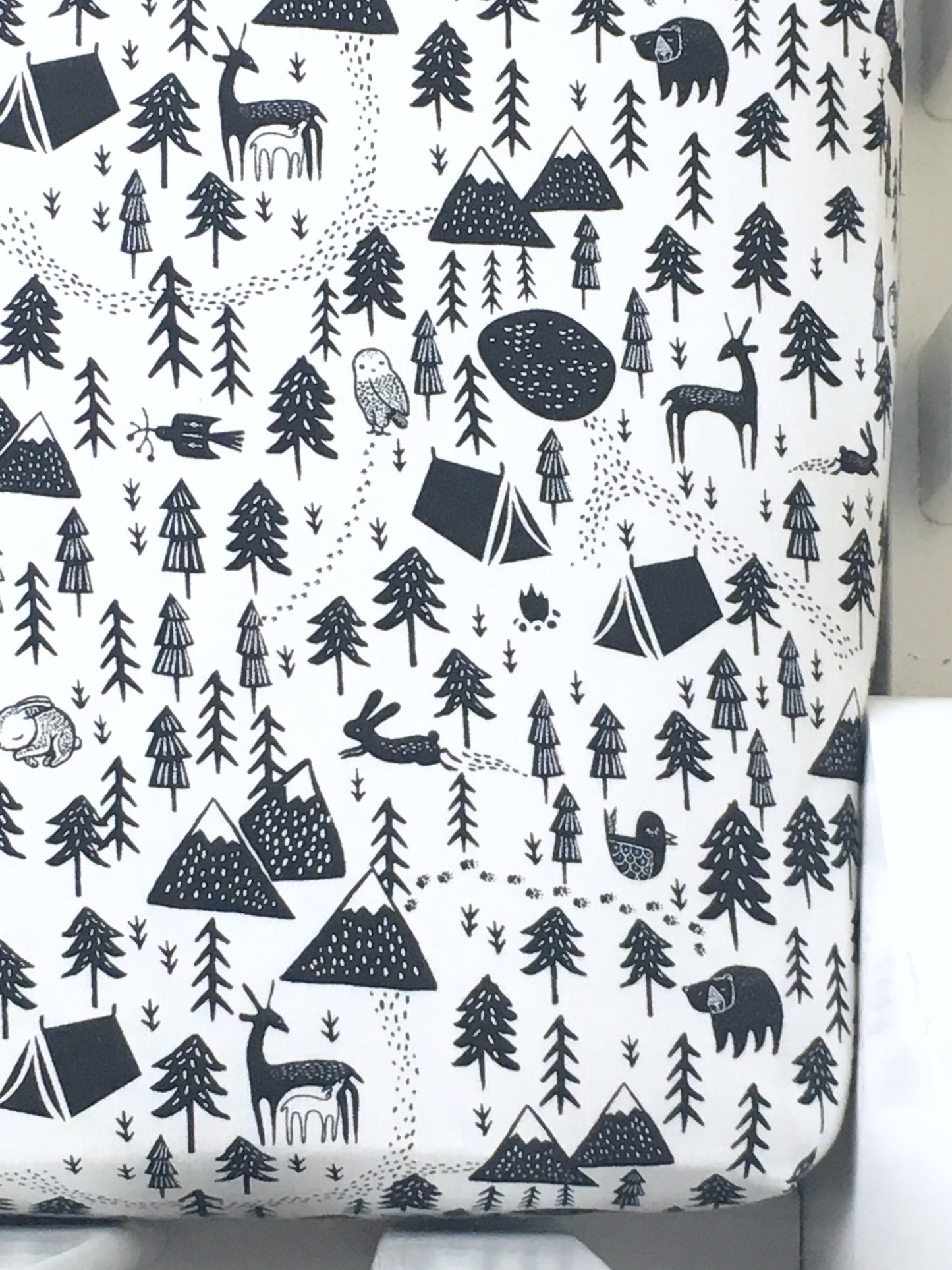 Camping Adventure Crib Sheet or Changing Pad Cover