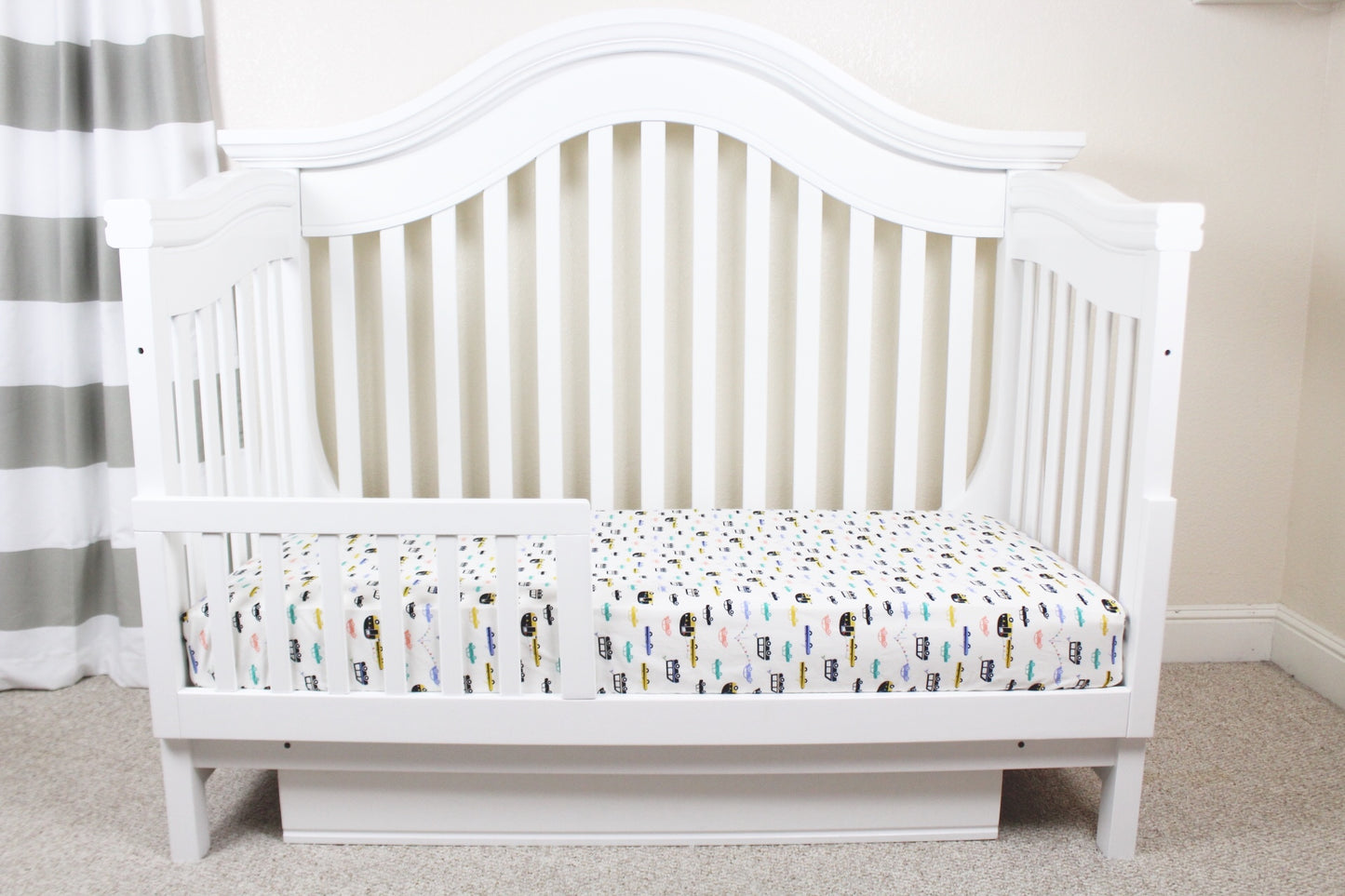 Cars and Campers Crib Sheet or Changing Pad Cover
