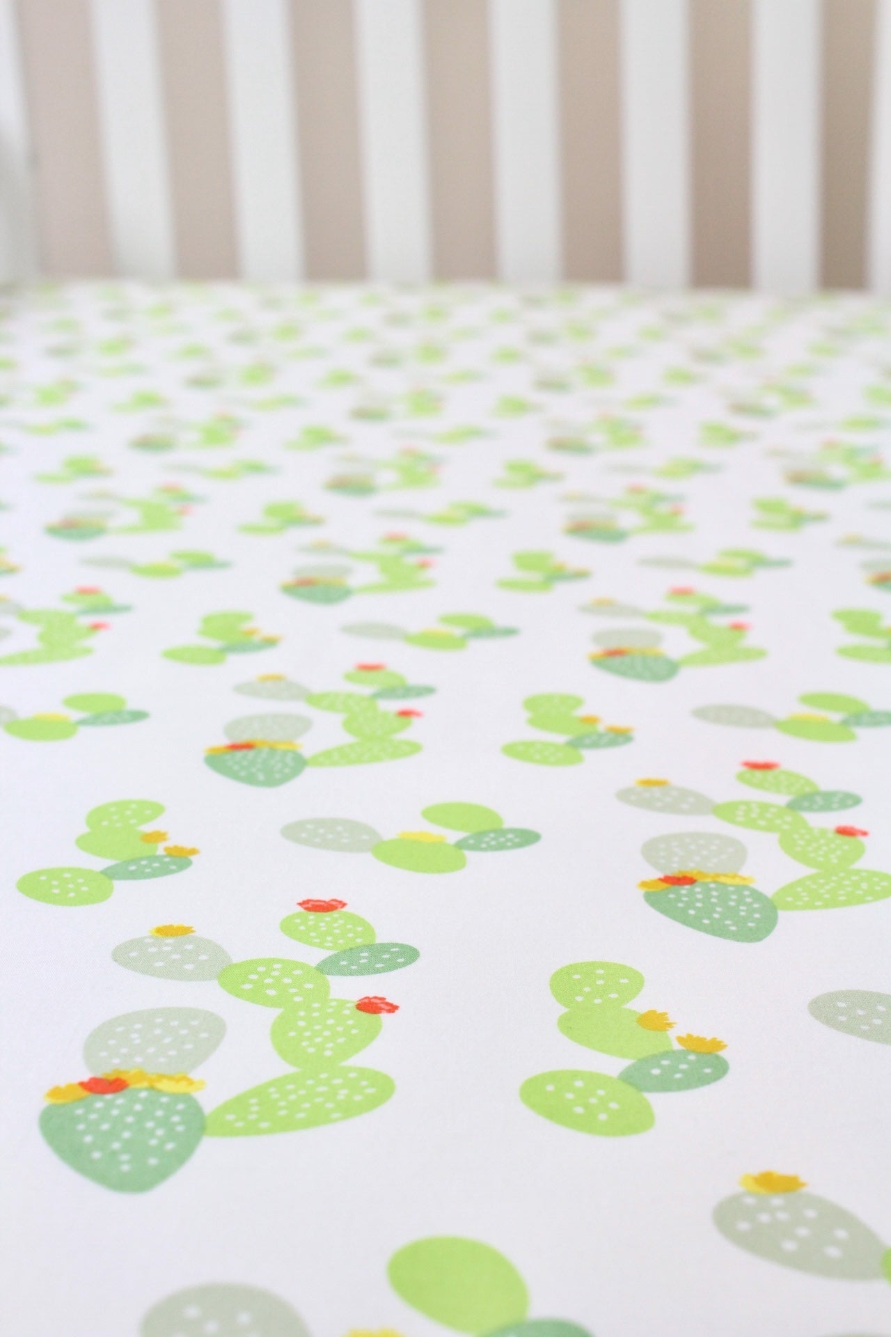 Prickly Cactus Crib Sheet or Changing Pad Cover