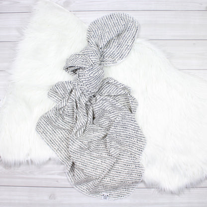 Black Watercolor Swaddle Blanket
